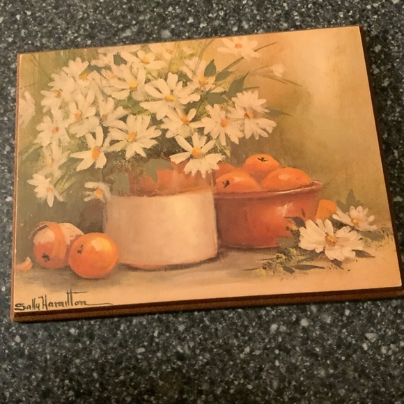 Wooden Plaques Vintage Set of 5 Country Look - Picture 4 of 8